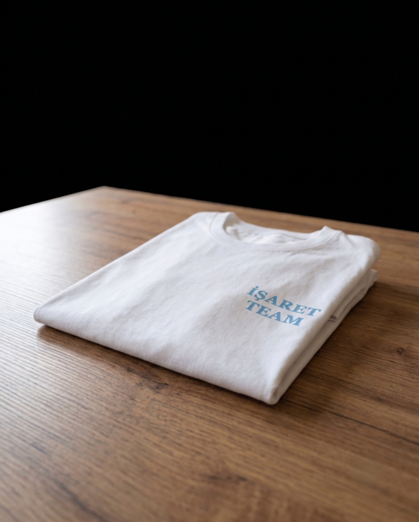 DENİZ ERTEN AKADEMİ - T-SHIRT BEYAZ - SİYAH (ANKA KUŞU DİJİTAL BASKILI)