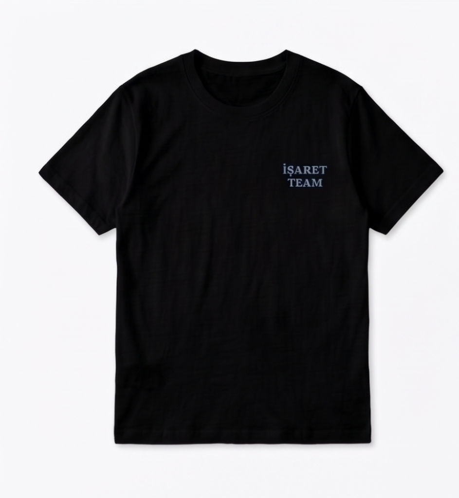 DENİZ ERTEN AKADEMİ - T-SHIRT BEYAZ - SİYAH (ANKA KUŞU DİJİTAL BASKILI)